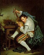The Guitarist, by J.B. Greuze