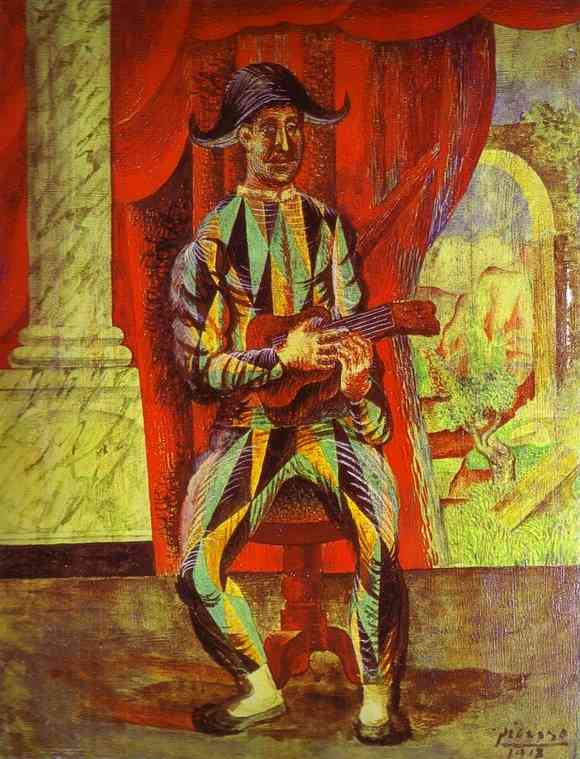 Harlequin with a Guitar, by Pablo Picasso