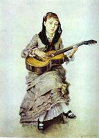Woman with Guitar, by Vasily Surikov